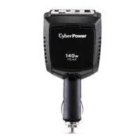 CyberPower M140BUC 140W Power Inverter - 1 AC Outlet, USB-C & USB-A Ports, Black