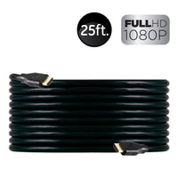 GE 25ft 4K HDMI 2.0 Cable with Ethernet, Gold-Plated Connectors, Black, 48723, New