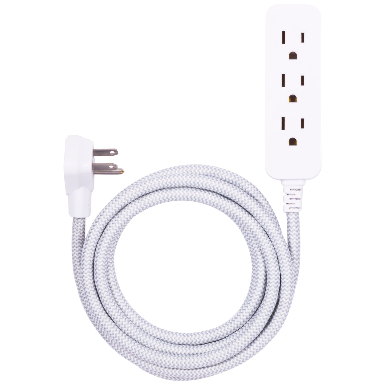 GE Pro Extension Cord with Surge Protection, 250J, White/Gray, 8ft. – 38433
