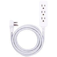 GE Pro Extension Cord with Surge Protection, 250J, White/Gray, 8ft. – 38433