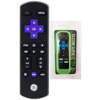 GE Roku TV Direct Replacement TV Remote Control in Black, 66814