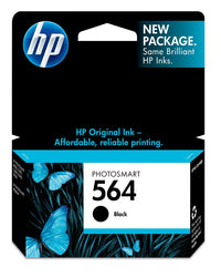 HP 564 Black Original Ink Cartridge, ~250 pages, CB316WN#140
