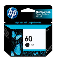 HP 60 Black Original Ink Cartridge, ~200 pages, CC640WN#140