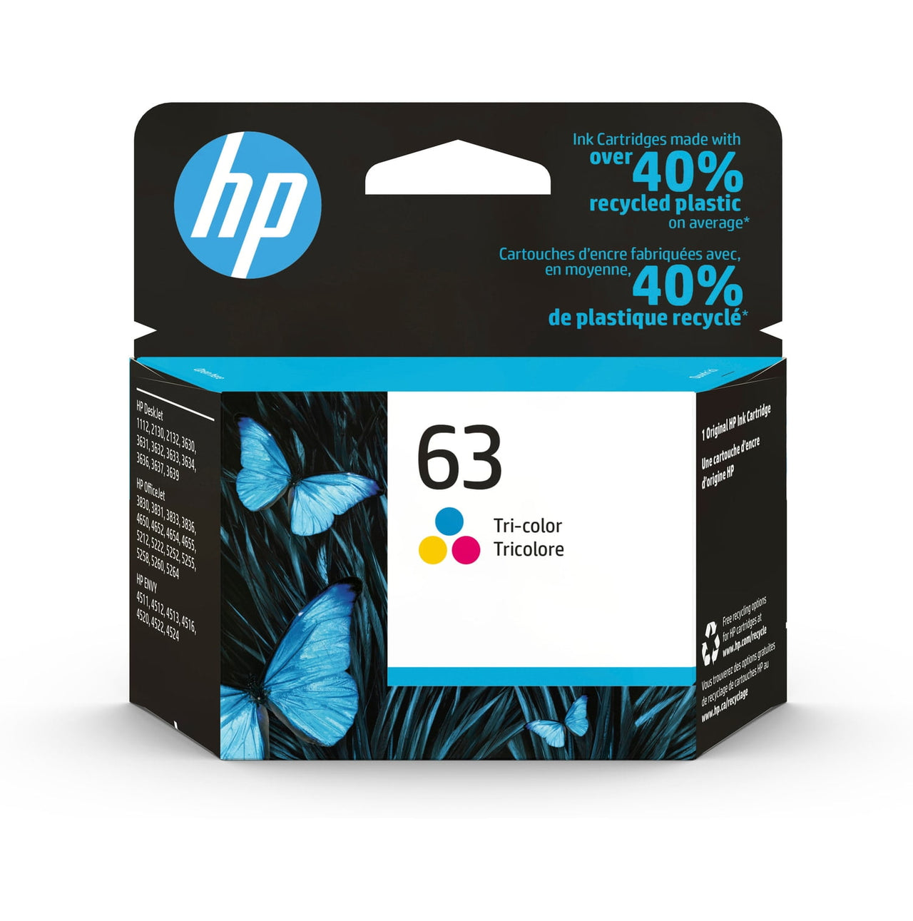 HP - Hp 63, (f6u62an) Black Original Ink Cartridge