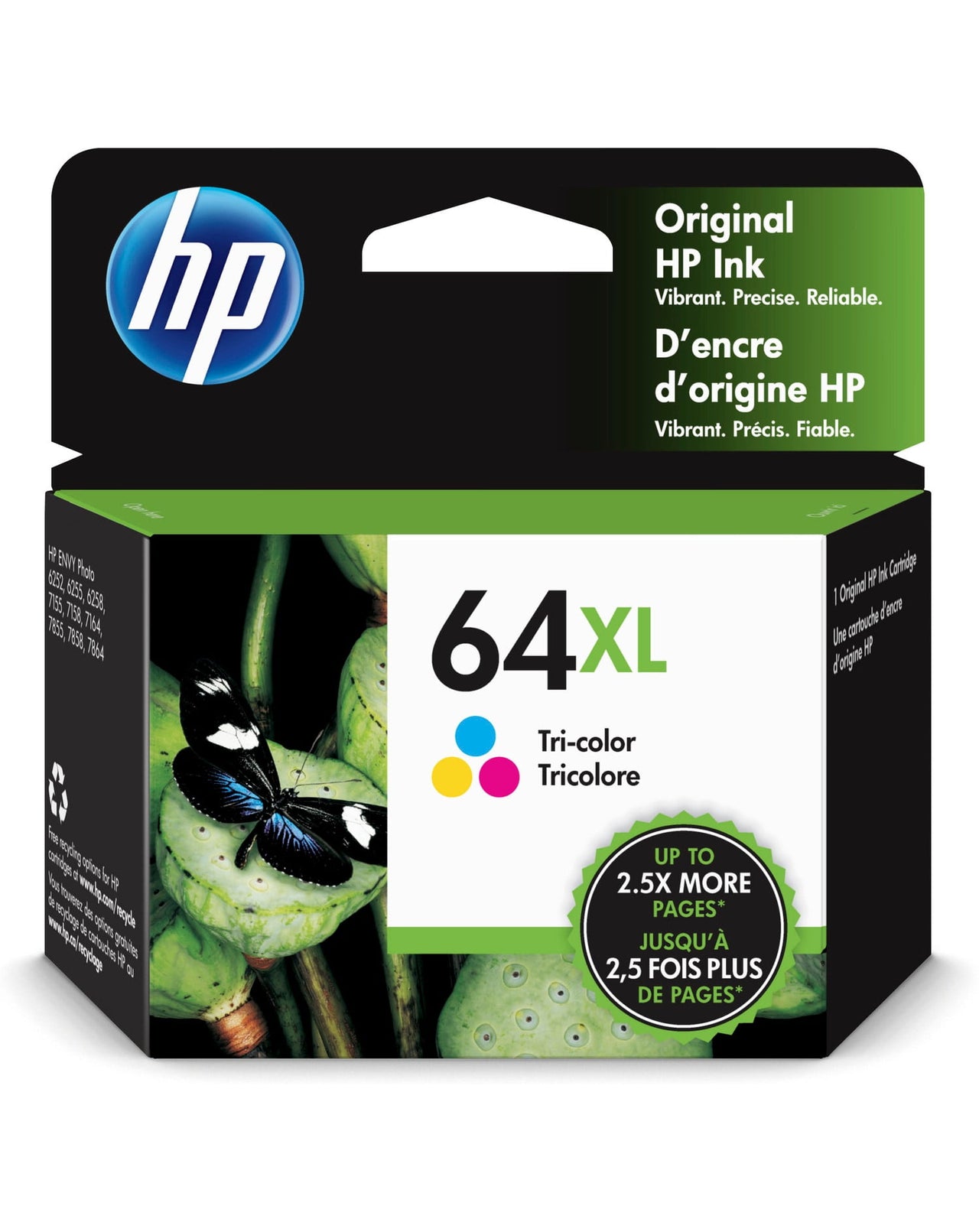 HP - Hp 64xl Black High Yield Original Ink Cartridge, 600 Page-Yield
