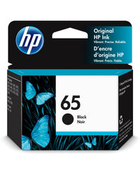 HP 65 Black Original Ink Cartridge, ~120 pages, N9K02AN#140