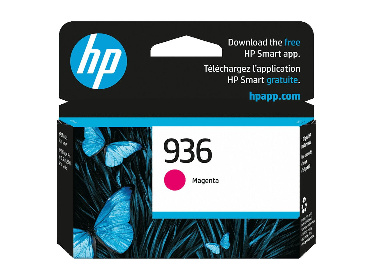HP 936 Black Original Ink Cartridge, ~1,250 pages, 4S6V2LN