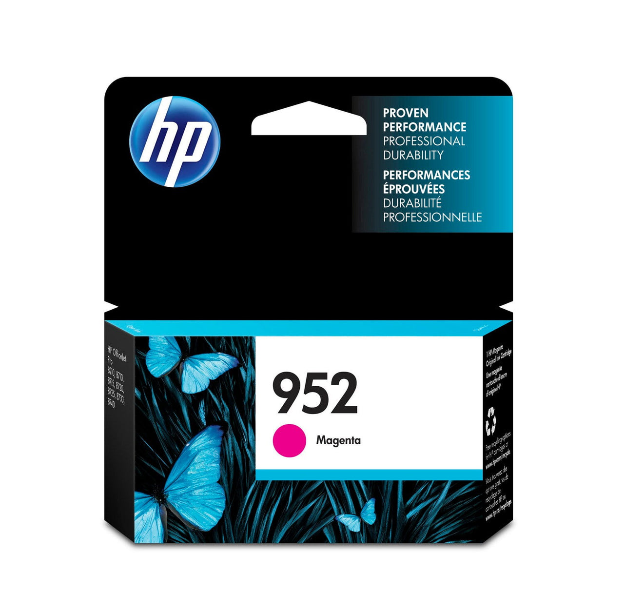 HP 952 Black Original Ink Cartridge, ~900 pages, F6U15AN#140