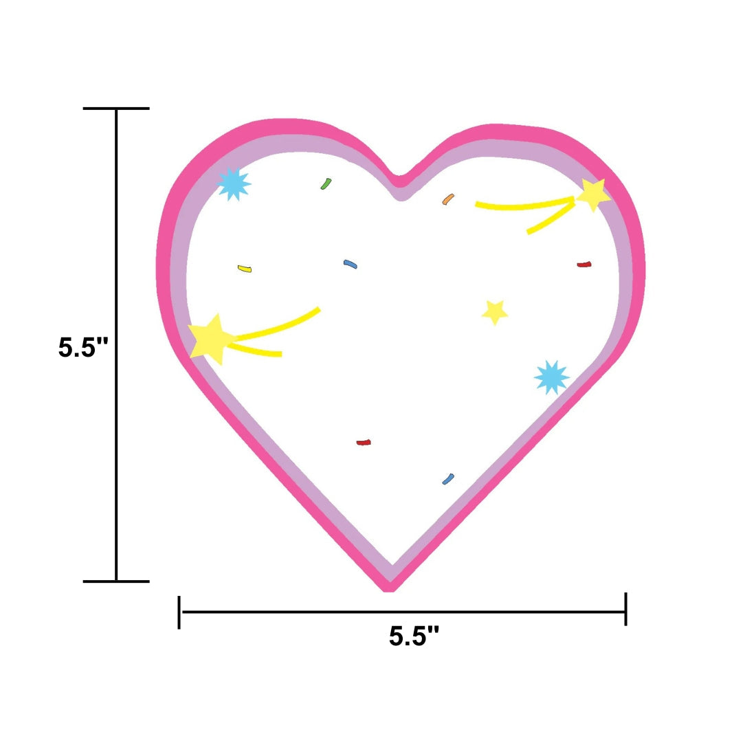 SHAPES ETC.  Large Cardstock Accents - Celebration Heart