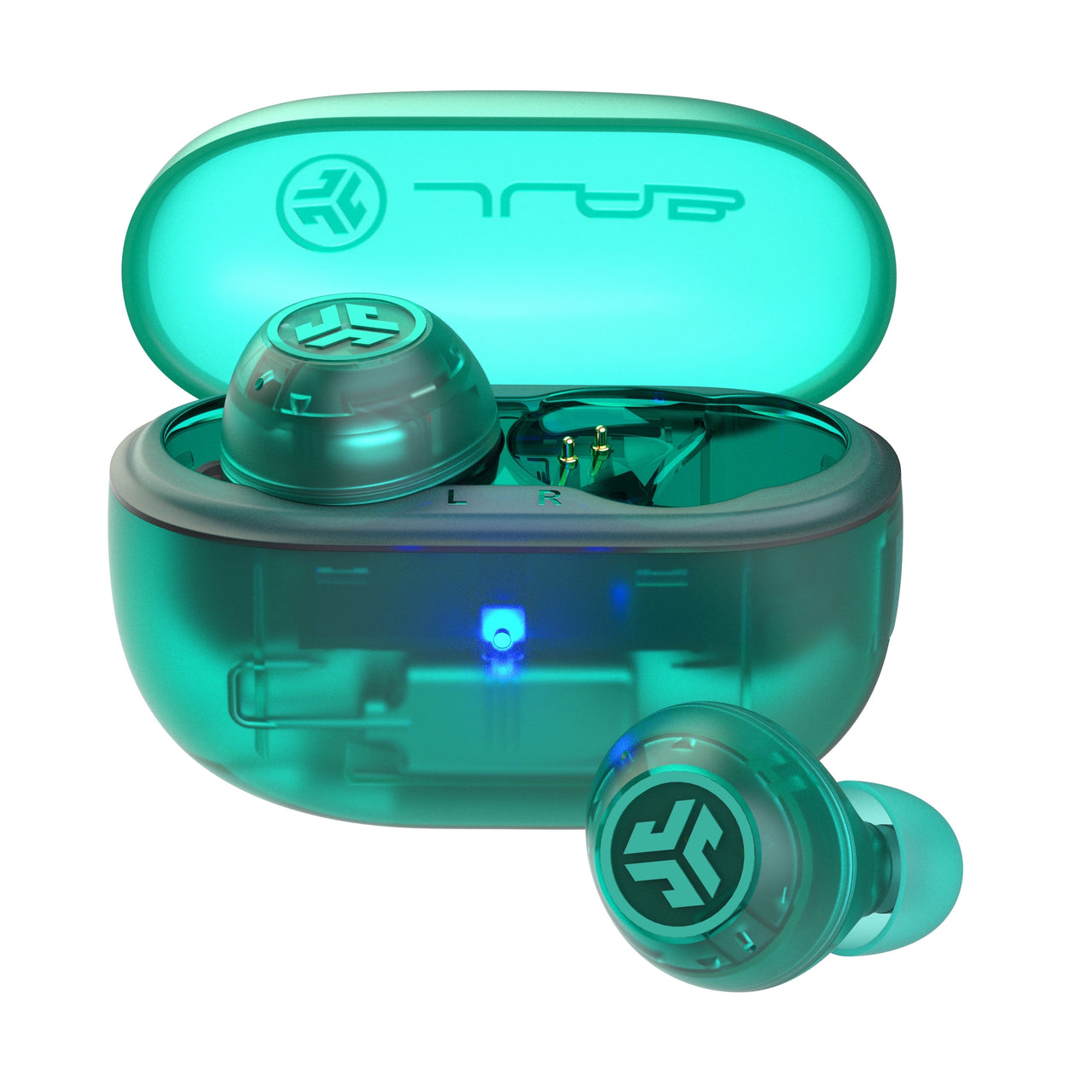 JLab GO Pop Active Noise Cancelling Bluetooth Earbuds, Charging Case, Fuchsia