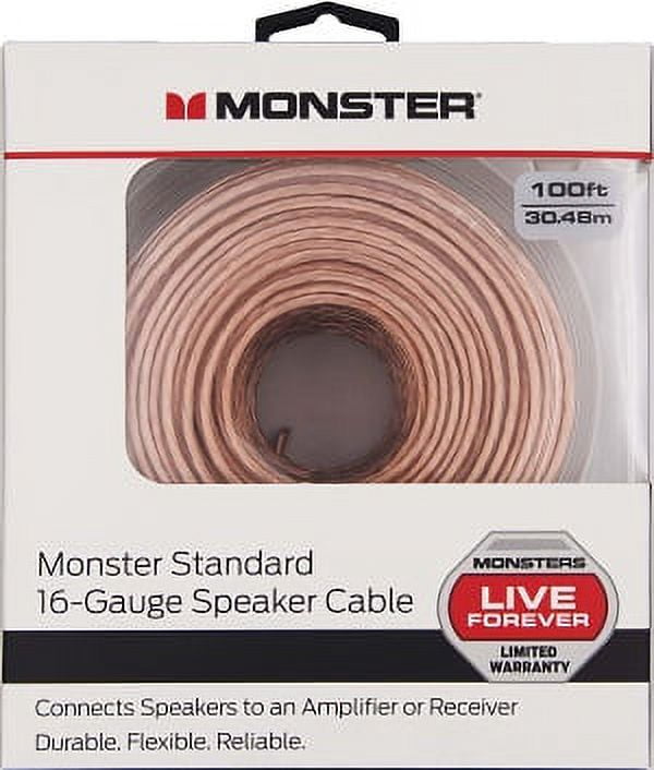 Monster Standard® Clear Coat Speaker Cable 100 Feet,Direct Connection