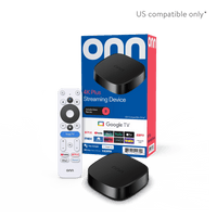 onn 4K Plus Streaming Device, Google TV - Ultra-fast Streaming, Stunning 4K UHD, 16GB Storage, 2GB RAM, Dolby Vision & Atmos, Remote with Voice Control