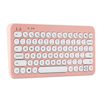 onn Mini Wireless Office Keyboard with USB Receiver, Pearl Blush Pink
