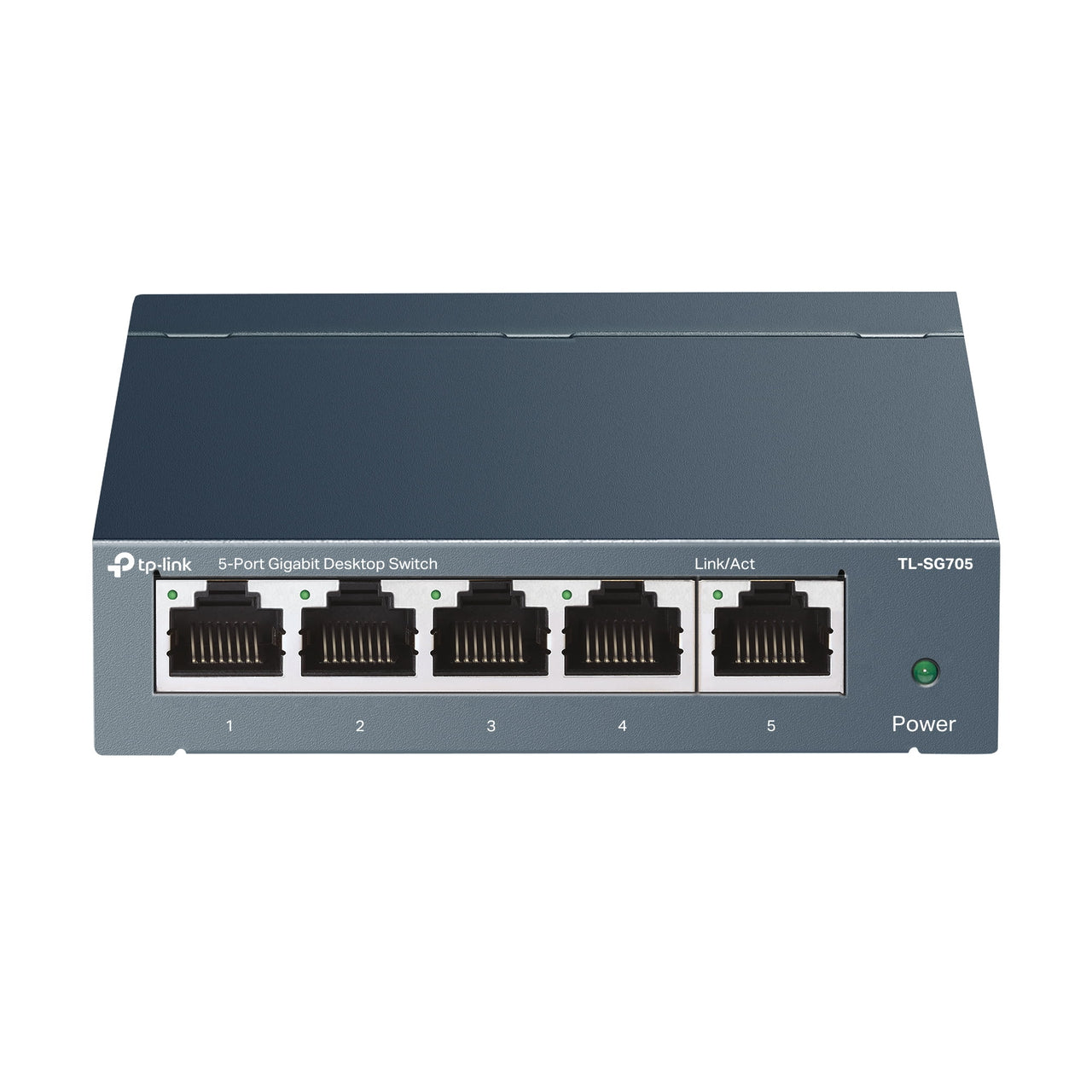 TP-Link 5-Port Gigabit Unmanaged Fan-less Switch In Durable Metal Casing.  Easily Expand Your Wired Network using this Plug-and-Play, Power Saving, Traffic Prioritizing (QoS) Switch - TL-SG705