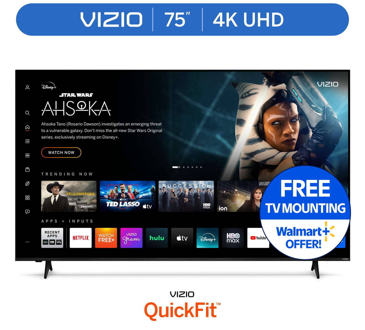 VIZIO 75” Class 4K UHD LED HDR Smart TV (V4K75M-08)