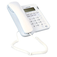 VTech CD1153 White, Corded, Table Top Speakerphone with Caller ID, Ringer Volume Control, No AC Power Required, 60 Number Caller ID History