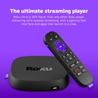 Roku Ultra | 4K/HDR10+/Dolby Vision & Atmos Streaming Device - Rechargeable Backlit Voice Remote – Free & Live TV