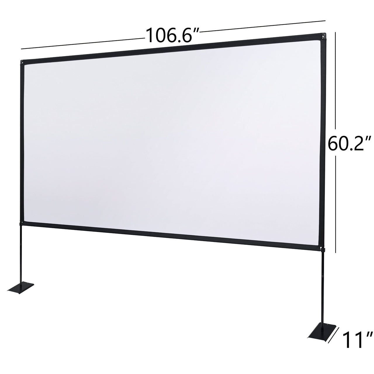 onn 120" Portable Indoor/Outdoor 16:9 Theater Projection Screen with Stand