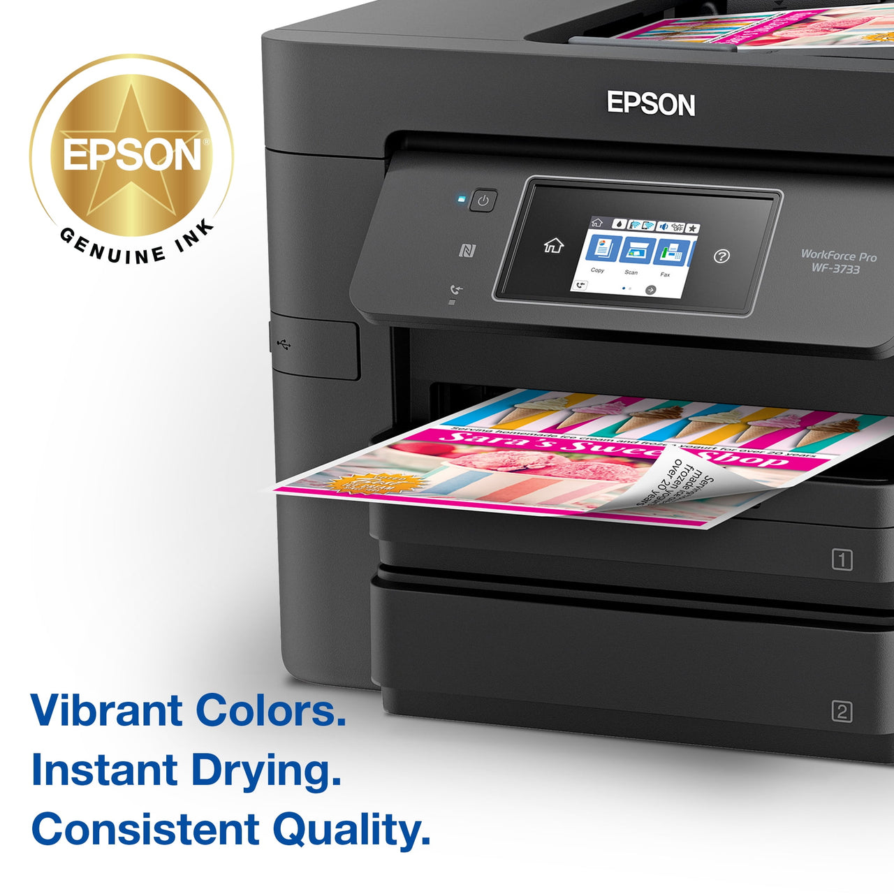 EPSON T702 DURABrite Ultra Genuine Ink High Capacity Black & Standard Color Cartridge Combo Pack