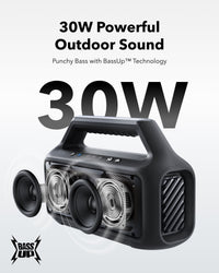 Soundcore Boom 2 SE Outdoor Speaker, 30W, BassUp Technology, 18H Playtime, IPX7 Waterproof, Floatable, New
