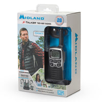 Midland  T51VP4 Two-Way Radios 2-Pk 28-mile 22-Channel, Black