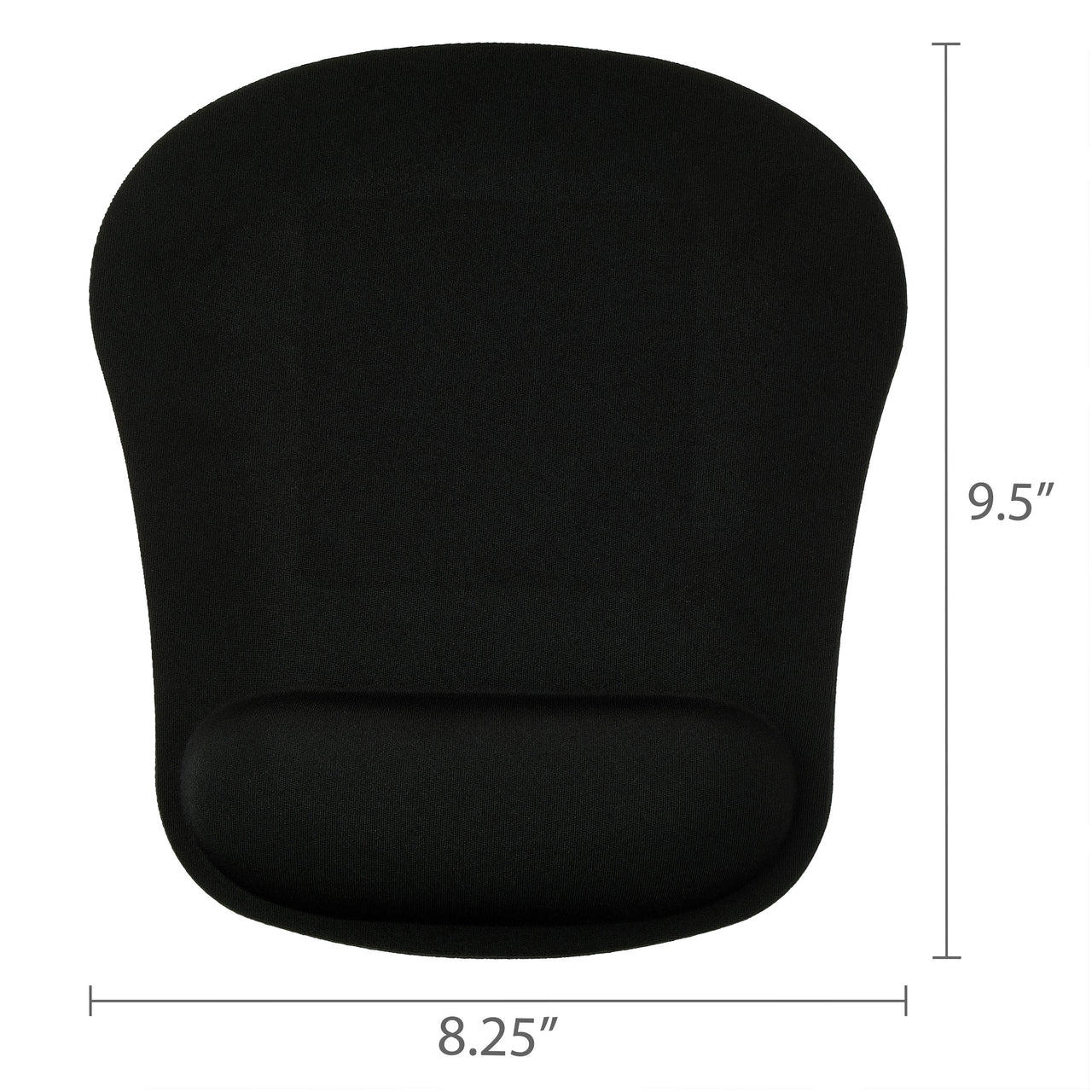 onn Mouse Pad with Memory Foam Wrist Rest Ergonomic Black