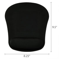 onn Mouse Pad with Memory Foam Wrist Rest Ergonomic Black