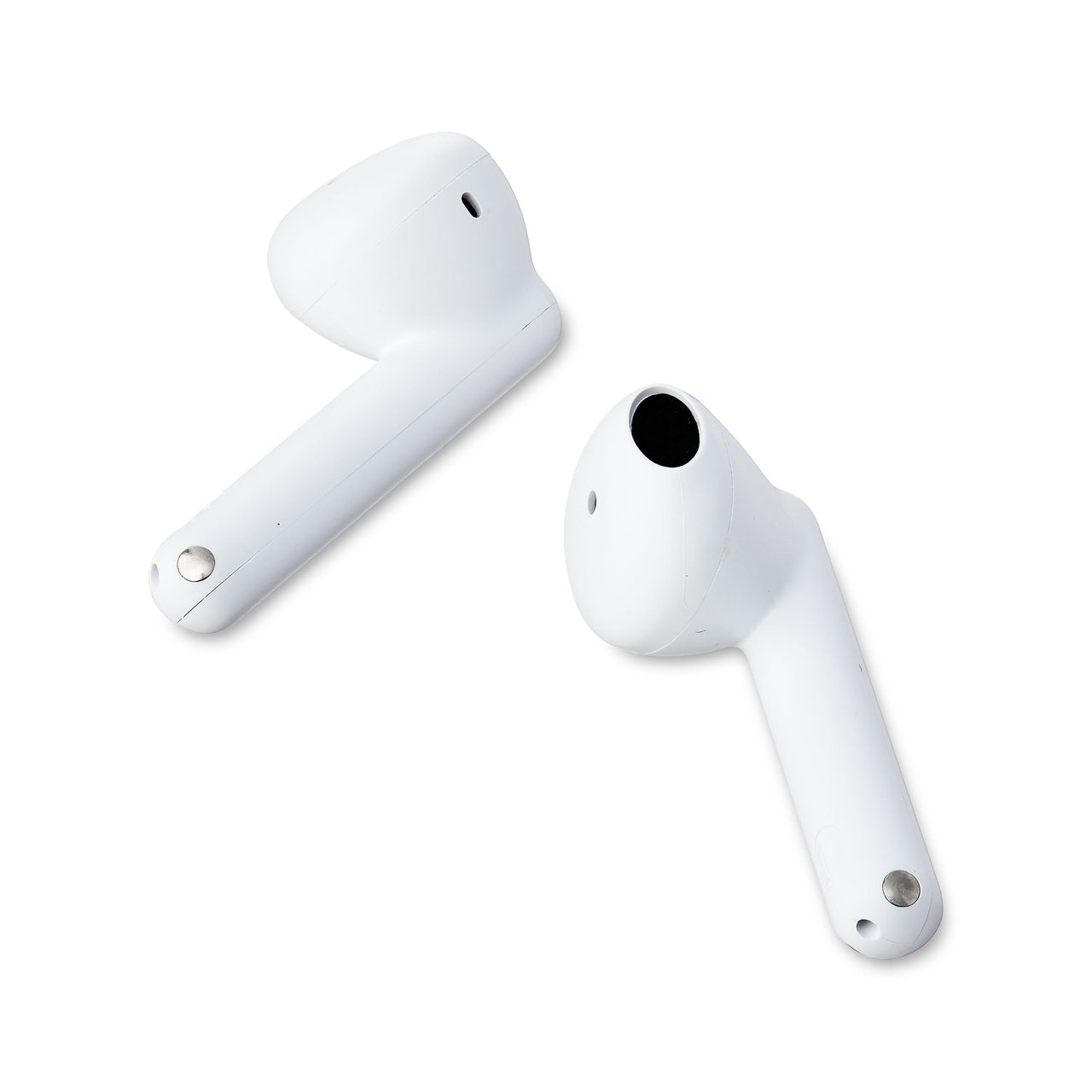 onn Bluetooth Wireless Earphones with Environmental Noise Canceling Microphones and Charging Case, White