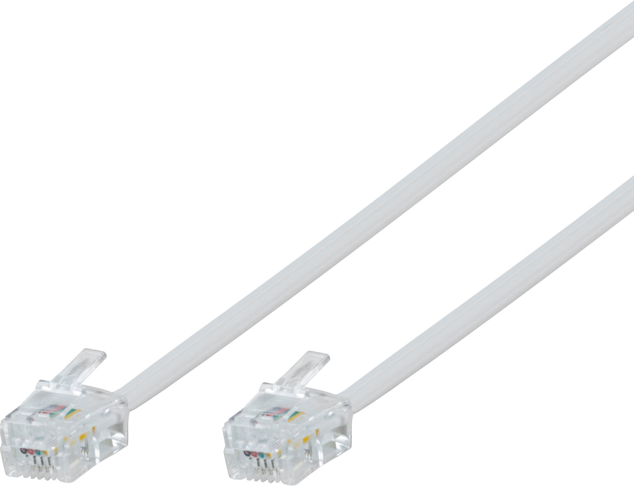 onn 7' Landline Phone Cord, White