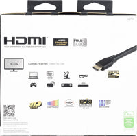 GE 25ft 4K HDMI 2.0 Cable with Ethernet, Gold-Plated Connectors, Black, 48723, New