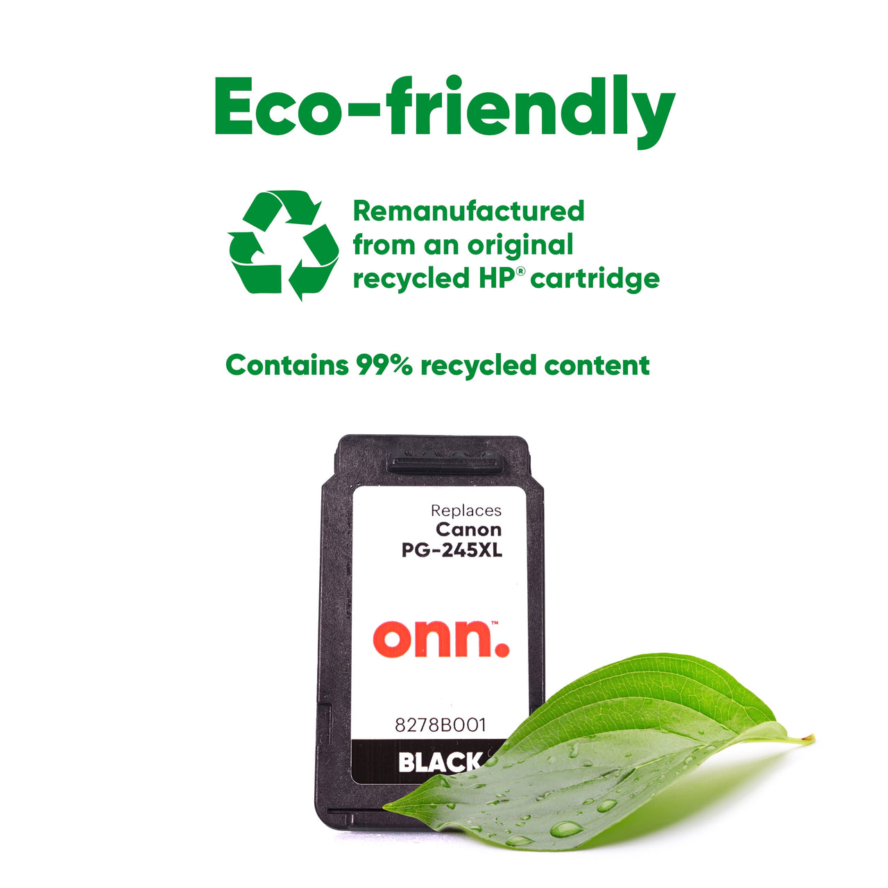 onn Canon 245XL Printer Ink Cartridge, Black (Remanufactured)