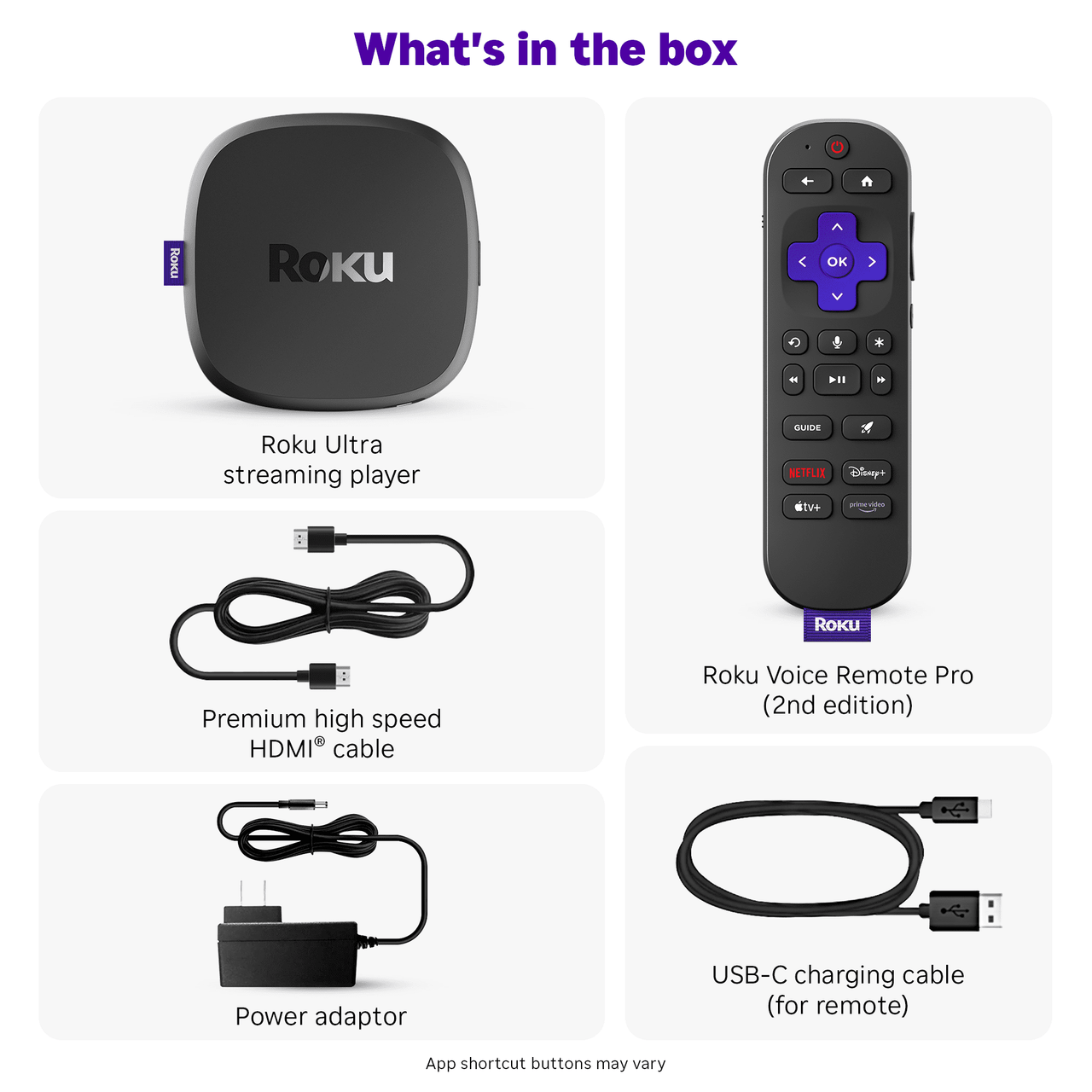 Roku Ultra | 4K/HDR10+/Dolby Vision & Atmos Streaming Device - Rechargeable Backlit Voice Remote – Free & Live TV