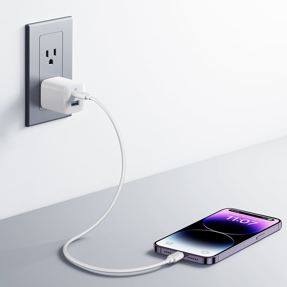 Anker Wall Charger (33W, 2-Port) with USB-C to USB-C Cable