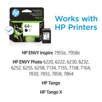HP - Hp 64xl Black High Yield Original Ink Cartridge, 600 Page-Yield