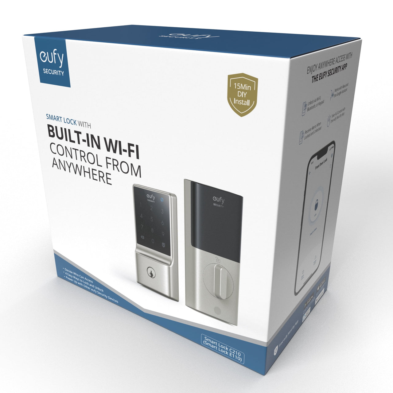 eufy Smart Lock C210 5-in-1 Keyless Entry Door Lock, Built-in Wi-Fi, No Bridge Required
