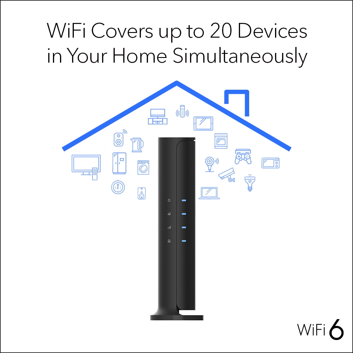NETGEAR WiFi 6 Router (RAX5) – Security Features, AX1600 Wireless Speed (Up to 1.6 Gbps) - Covers up to 1,500 sq. ft., 20 Devices