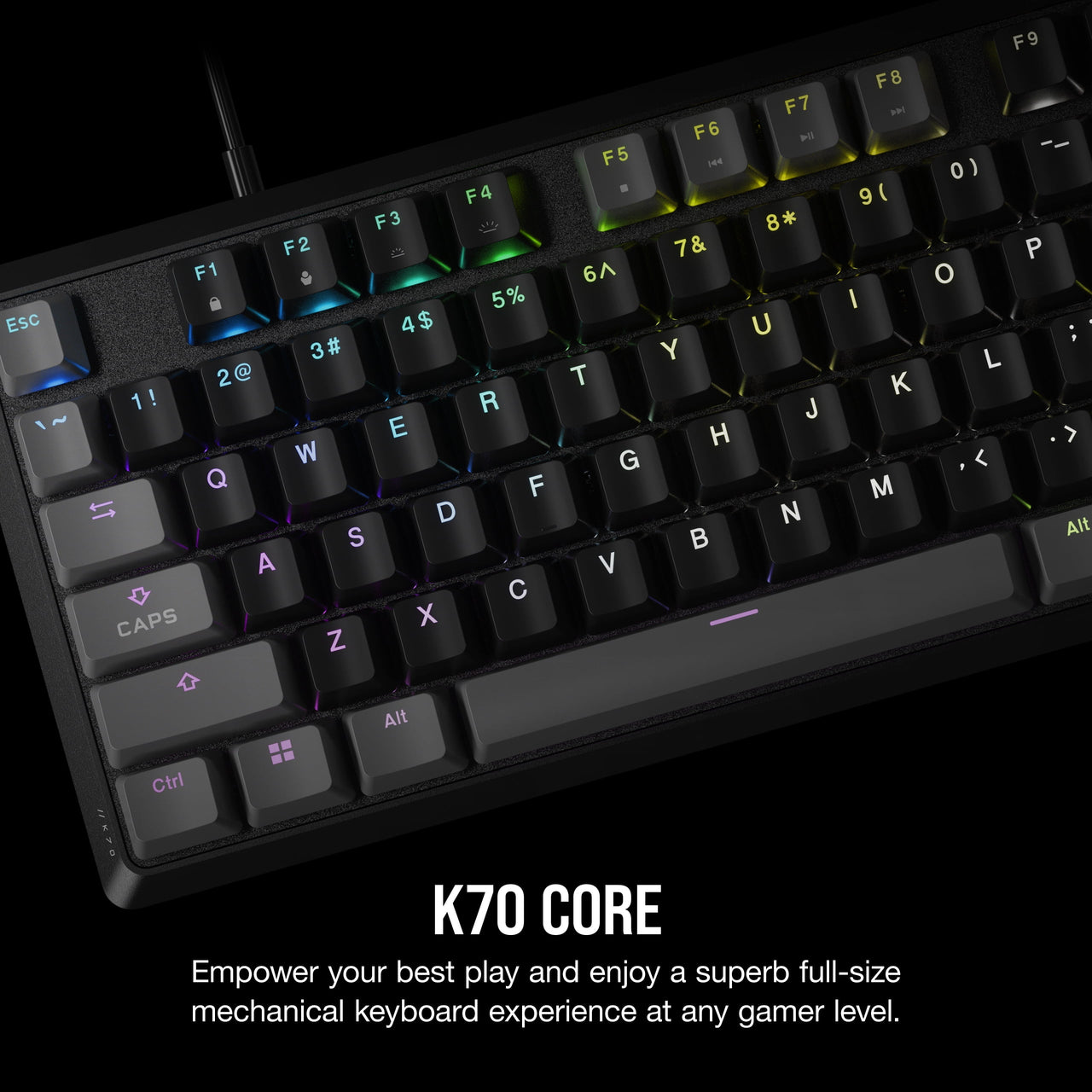 CORSAIR K70 CORE RGB USB Gaming Keyboard, Gray