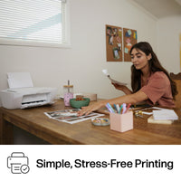 HP DeskJet 2852e Wireless All-in-One Color Inkjet Printer (White), Scanner, Copier, 3 months Free Instant Ink
