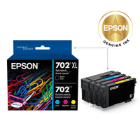 EPSON T702 DURABrite Ultra Genuine Ink High Capacity Black & Standard Color Cartridge Combo Pack