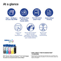 WorkForce Pro WF-4833 Wireless All-in-One Printer with Auto 2-Sided Print, 50-page ADF, 500-sheet Paper Capacity, and 4.3
