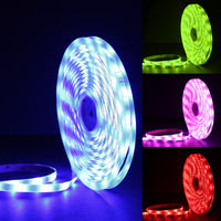 Feit Electric 32' Indoor/Covered Patio Color Changing LED Strip Light with Remote, RGB LED Plug-in