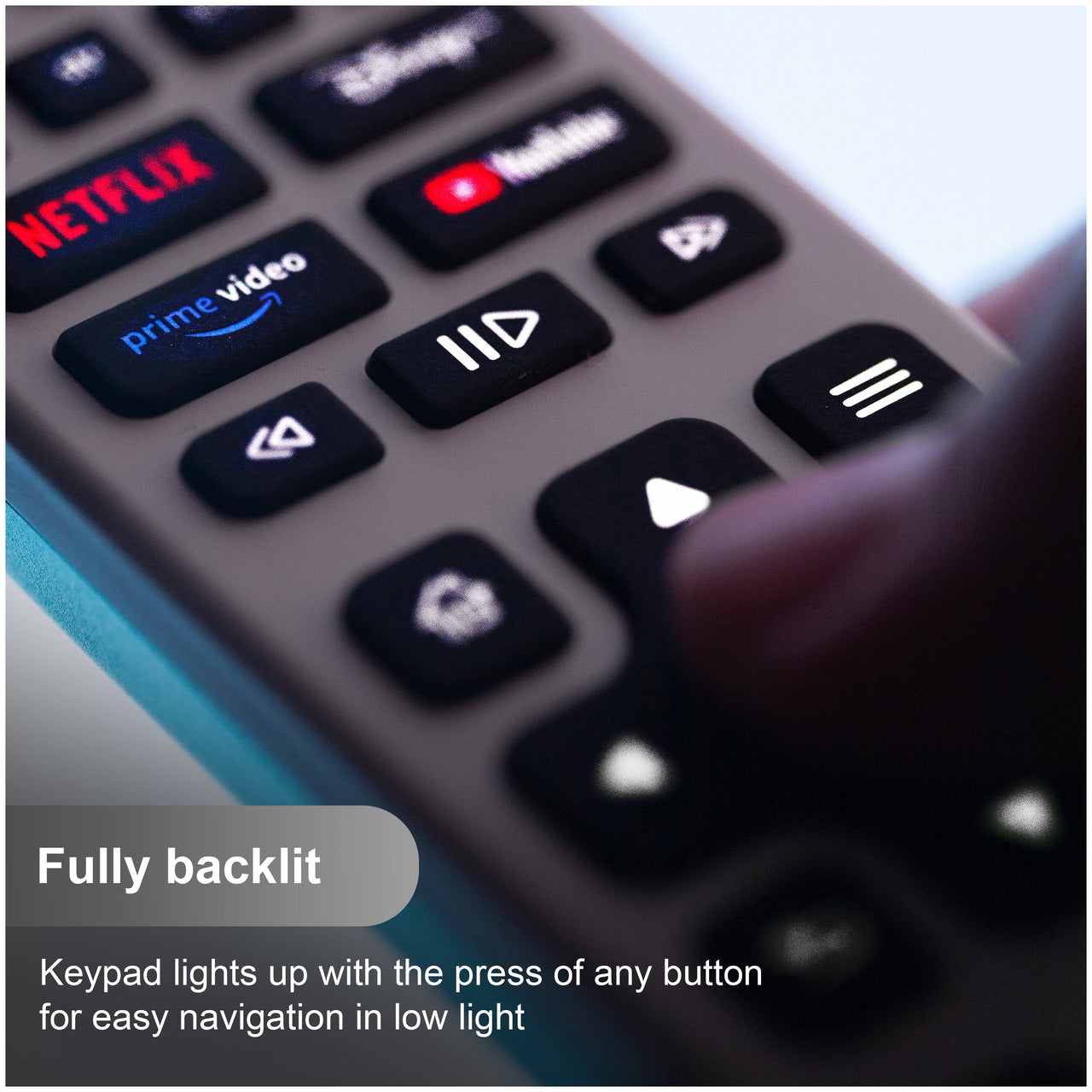 GE Universal Remote Control, 4 Device, Backlit, Rechargeable, Artic White, 80984