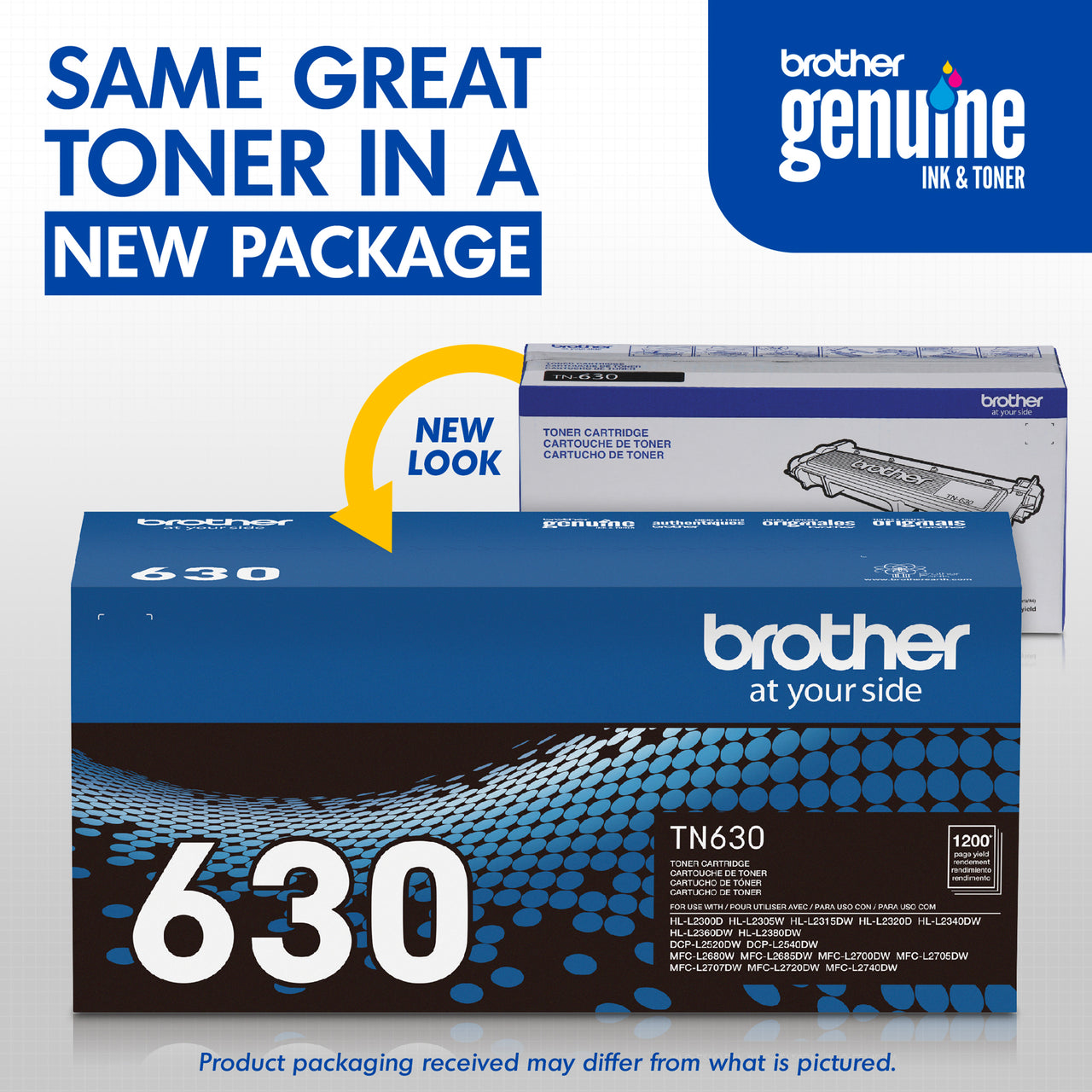 Brother Genuine Standard-Yield Black Printer Toner Cartridge, TN630