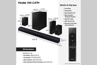 SAMSUNG B-Series 4.1.CH Soundbar & Rear Speakers with Subwoofer, Bluetooth, HW-C47M/ZA 2023