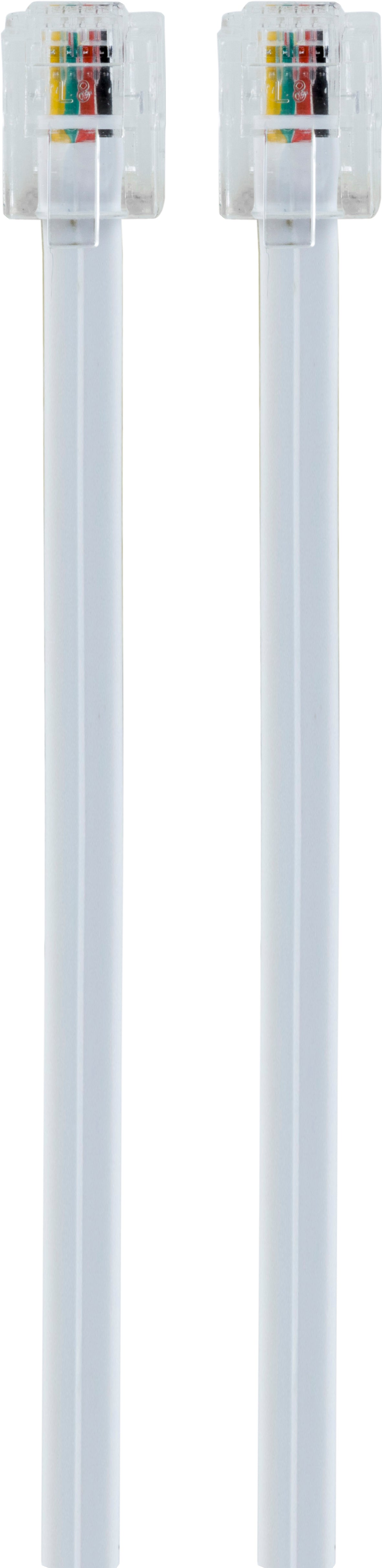 onn 7' Landline Phone Cord, White
