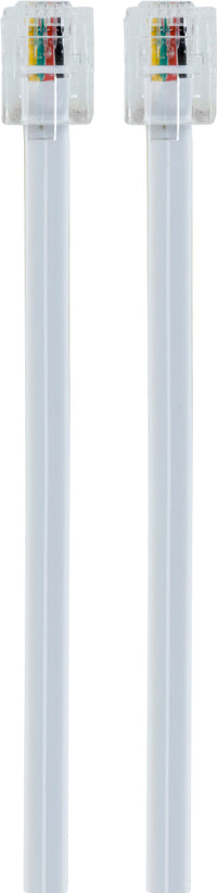 onn 7' Landline Phone Cord, White