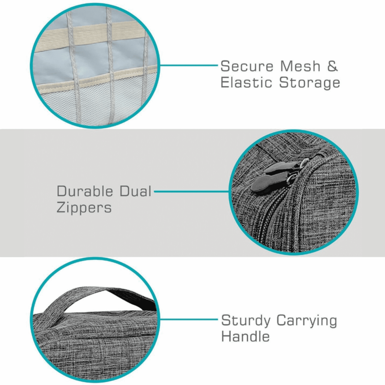 Maxell Soft Shell Electronic Carrying Case with Mesh Pockets, for USBs, Gray