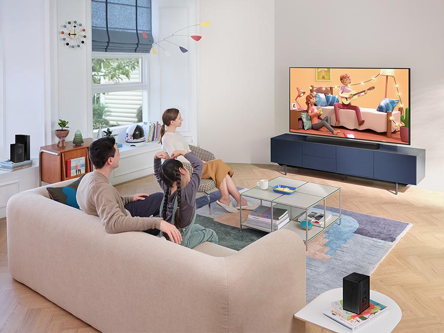 SAMSUNG B-Series 4.1.CH Soundbar & Rear Speakers with Subwoofer, Bluetooth, HW-C47M/ZA 2023