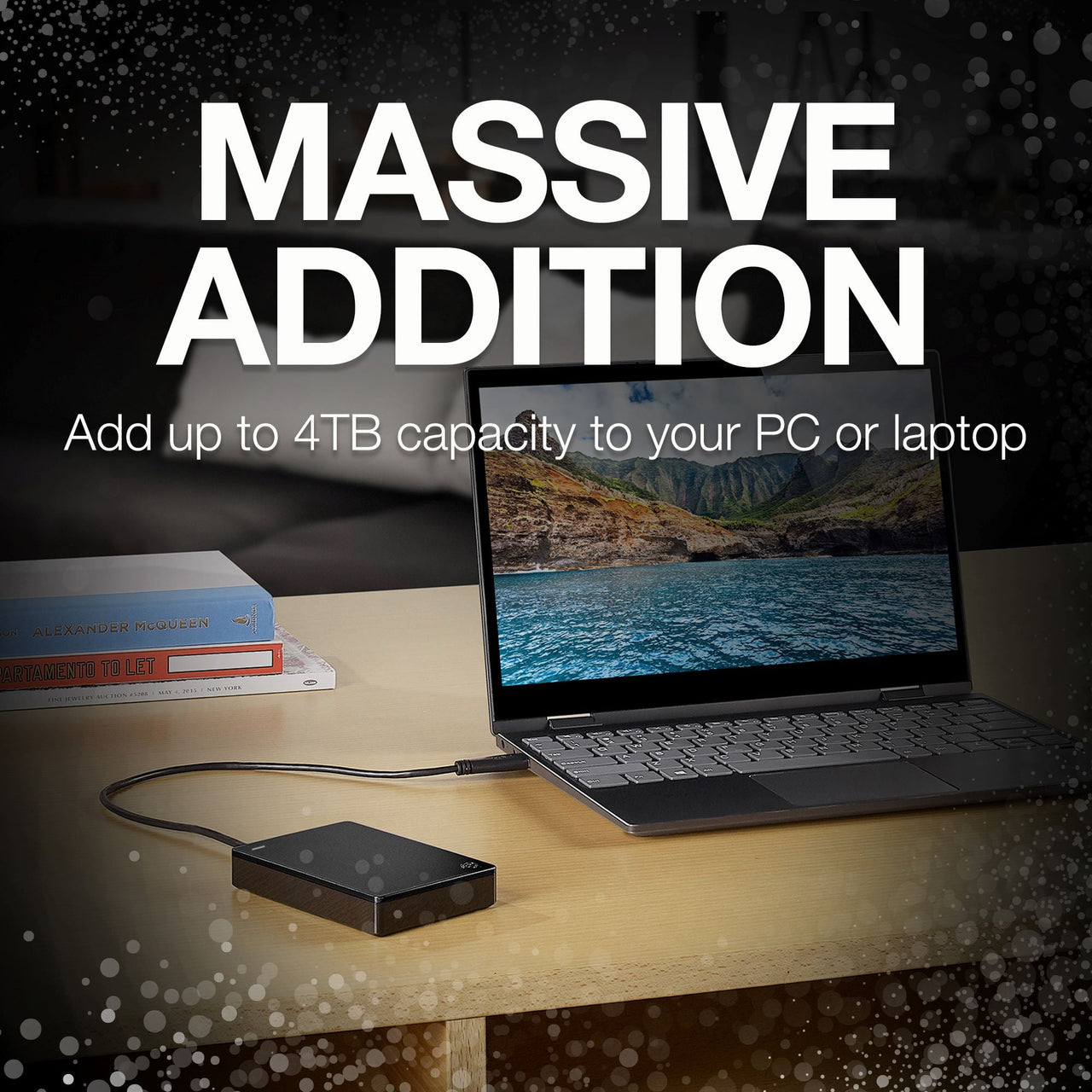 Seagate 2TB Backup Plus Slim Portable External Hard Drive USB 3.0, Black, STHN2000400