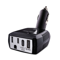 CyberPower M140BUC 140W Power Inverter - 1 AC Outlet, USB-C & USB-A Ports, Black